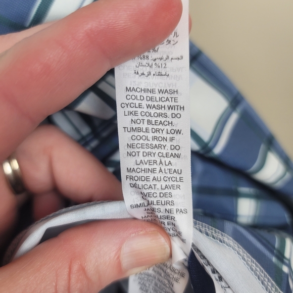 Tory Burch Sport Sleeveless Blue Plaid Pleated Golf Dress size XL - Picture 11 of 13